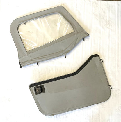 Jeep YJ CJ7 Bestop Grey full soft doors 2 piece door Wrangler82-95 FREE SHIP