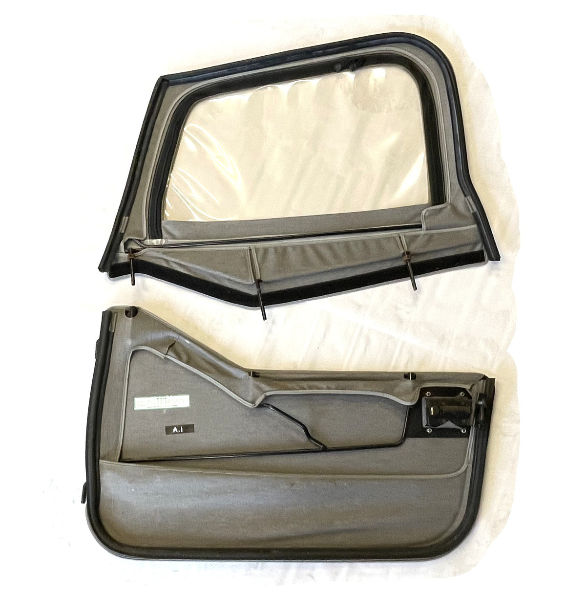 Jeep YJ CJ7 Bestop Grey full soft doors 2 piece door Wrangler82-95 FREE SHIP
