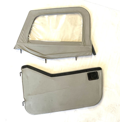 Jeep YJ CJ7 Bestop Grey full soft doors 2 piece door Wrangler82-95 FREE SHIP