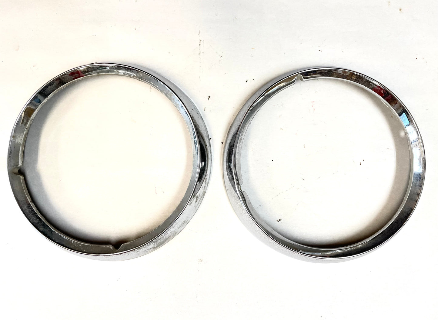 Jeep CJ Chrome Headlight Bezels Trim Beauty Ring bezel Set Pair CJ7 CJ5 CJ8 !
