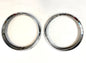 Jeep CJ Chrome Headlight Bezels Trim Beauty Ring bezel Set Pair CJ7 CJ5 CJ8 !
