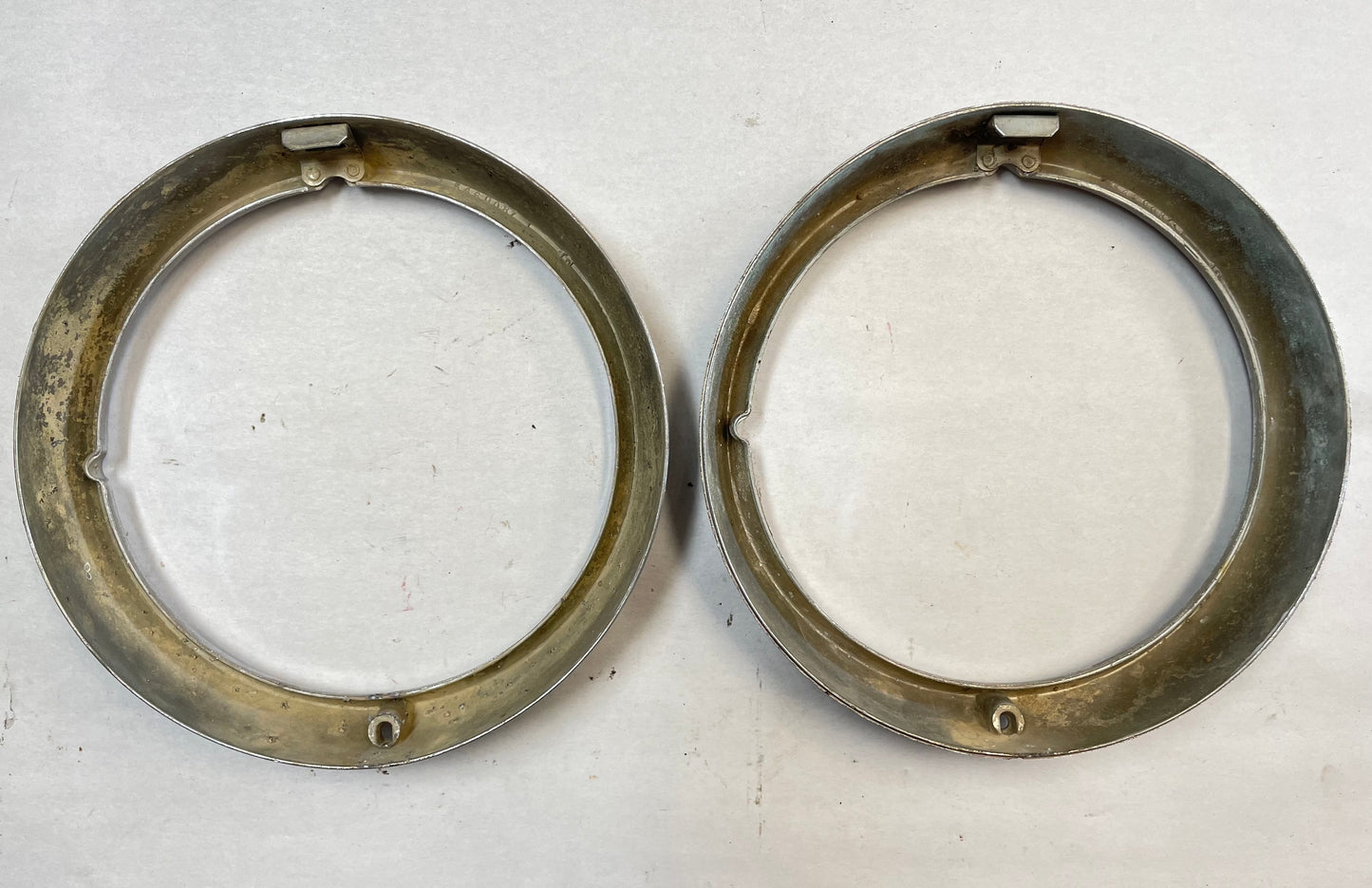 Jeep CJ Chrome Headlight Bezels Trim Beauty Ring bezel Set Pair CJ7 CJ5 CJ8 !