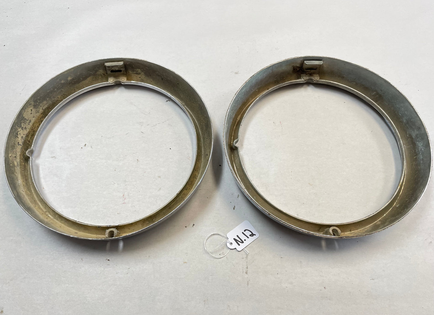Jeep CJ Chrome Headlight Bezels Trim Beauty Ring bezel Set Pair CJ7 CJ5 CJ8 !