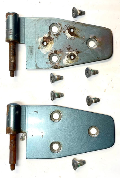 Jeep YJ Wrangler Door Hinge Set driver side hinges Left fits 97-07 Silver