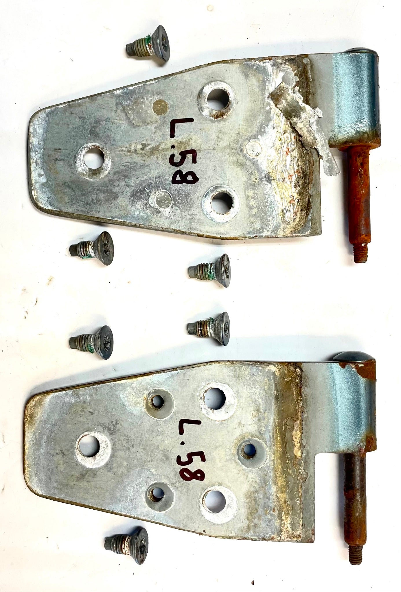 Jeep YJ Wrangler Door Hinge Set driver side hinges Left fits 97-07 Silver