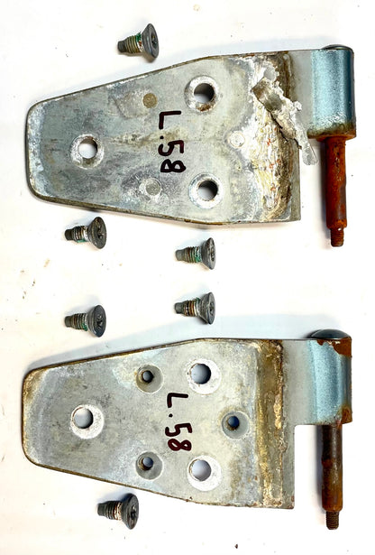 Jeep YJ Wrangler Door Hinge Set driver side hinges Left fits 97-07 Silver