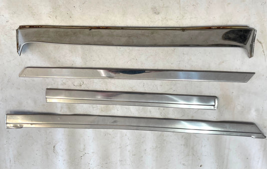Jeep Grand Wagoneer chrome trim with top visor passenger front door Right