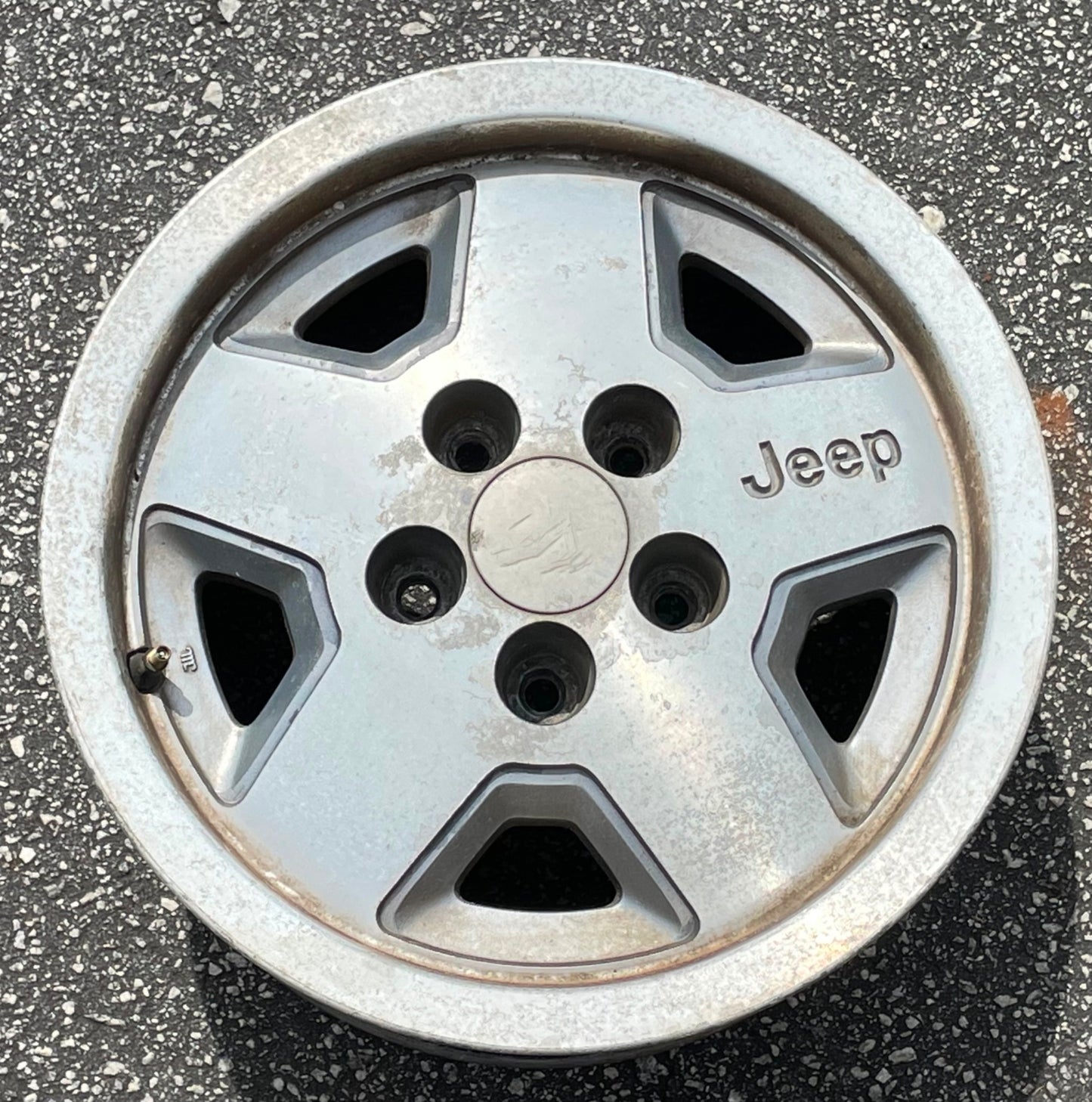 Jeep 15" factory WHEEL YJ Wrangler XJ Cherokee aluminum Jurrasic OF24