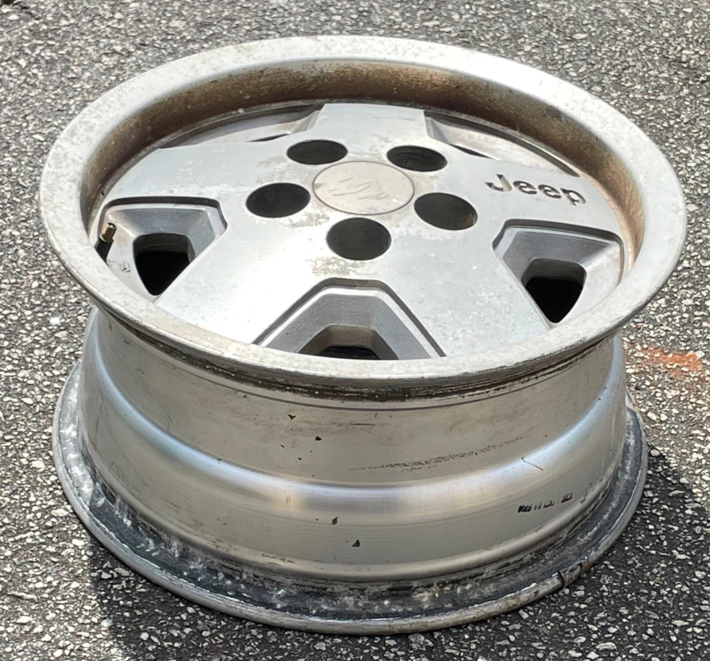 Jeep 15" factory WHEEL YJ Wrangler XJ Cherokee aluminum Jurrasic OF24