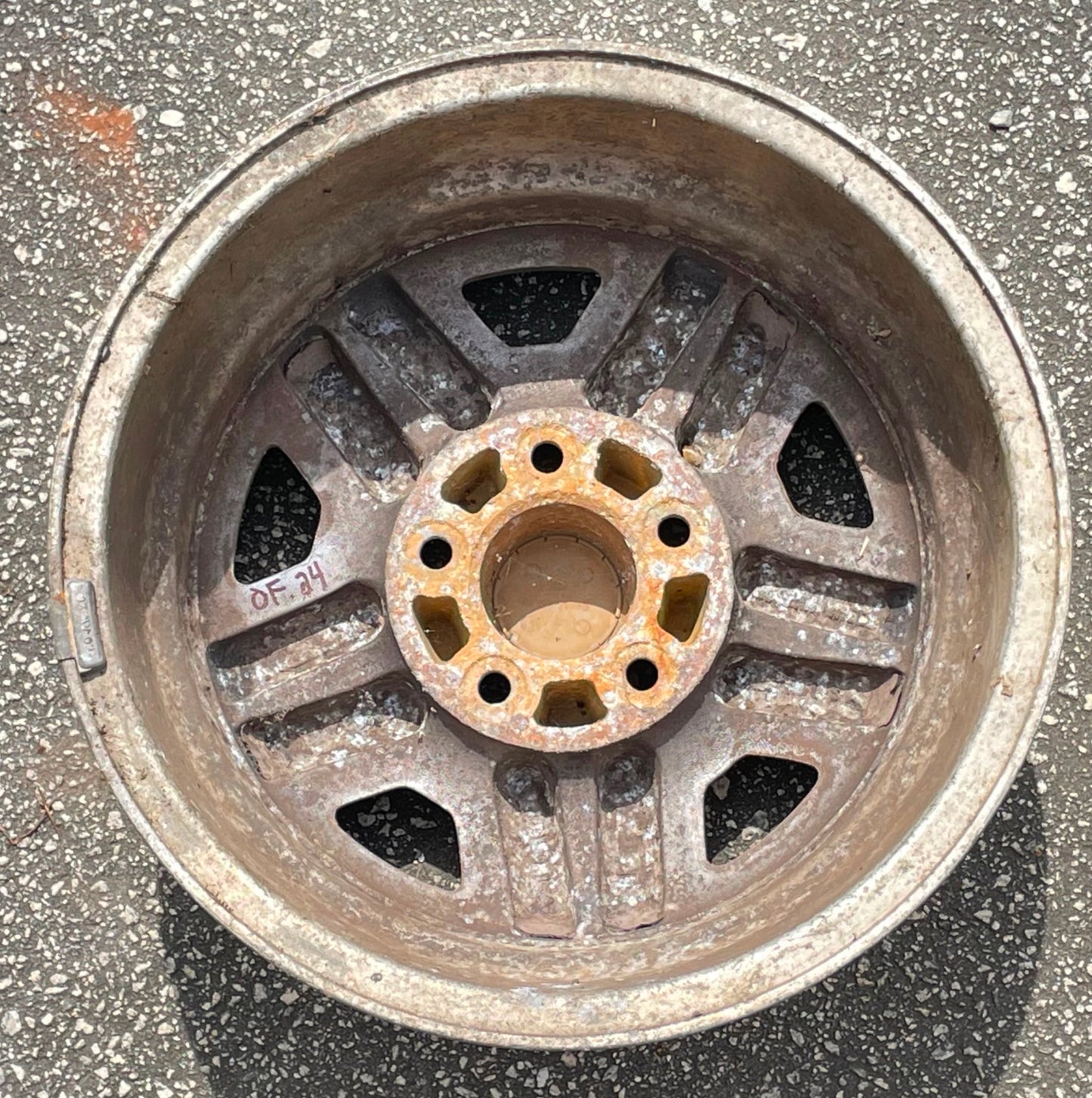 Jeep 15" factory WHEEL YJ Wrangler XJ Cherokee aluminum Jurrasic OF24