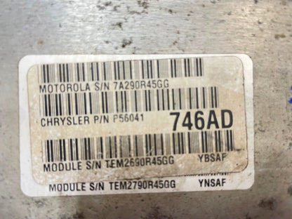 01 Jeep TJ Wrangler ECM 4.0 computer 6 cylinder Auto 56041746AD P56041746AD