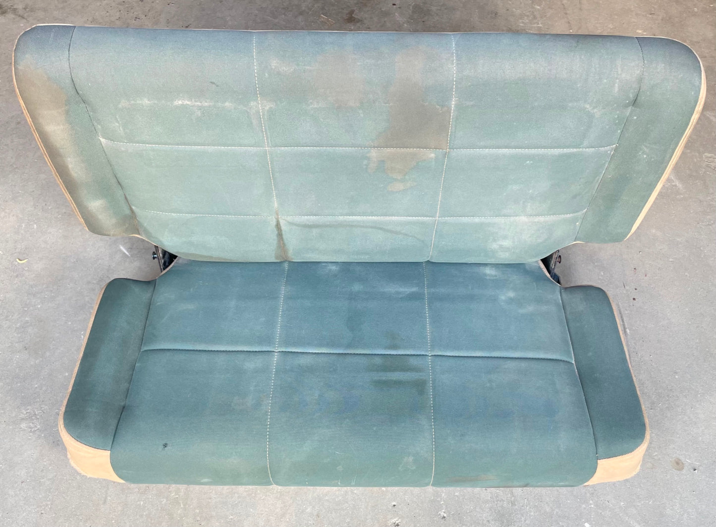 Jeep TJ Wrangler back Seat with brackets Sahara Green factory folding rear 97-02