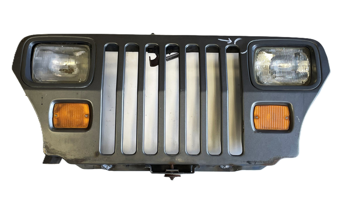 Jeep YJ Wrangler Grill grille Headlights signals fit 87-95  Quartz Gray Grey