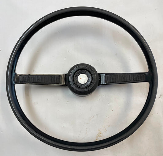 Jeep Black steering wheel CJ5 CJ7 CJ8 76-86 horn button Factory FREE SHIP