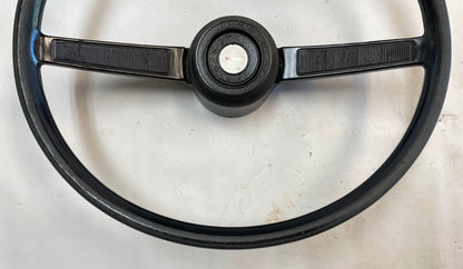 Jeep Black steering wheel CJ5 CJ7 CJ8 76-86 horn button Factory FREE SHIP
