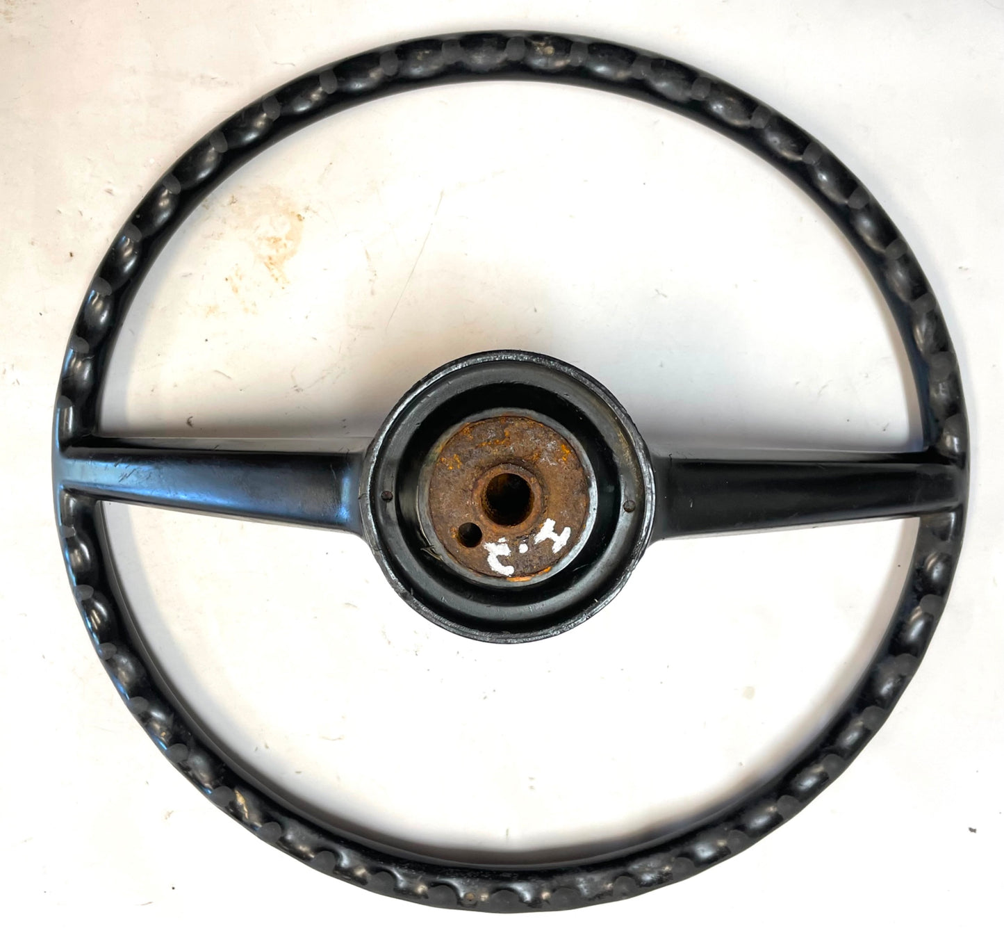 Jeep Black steering wheel CJ5 CJ7 CJ8 76-86 horn button Factory FREE SHIP