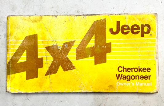 86 Jeep XJ Cherokee Owners MANUAL Free Shipping