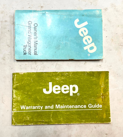 84 Jeep Grand Wagoneer Truck Owners Manual Warranty and Maintenance  Guide