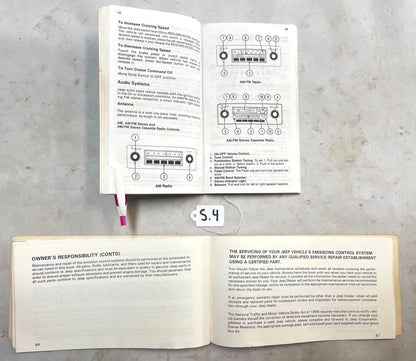 84 Jeep Wagoneer J10 J20 Truck Owners Manual - Original - Free Shipping!