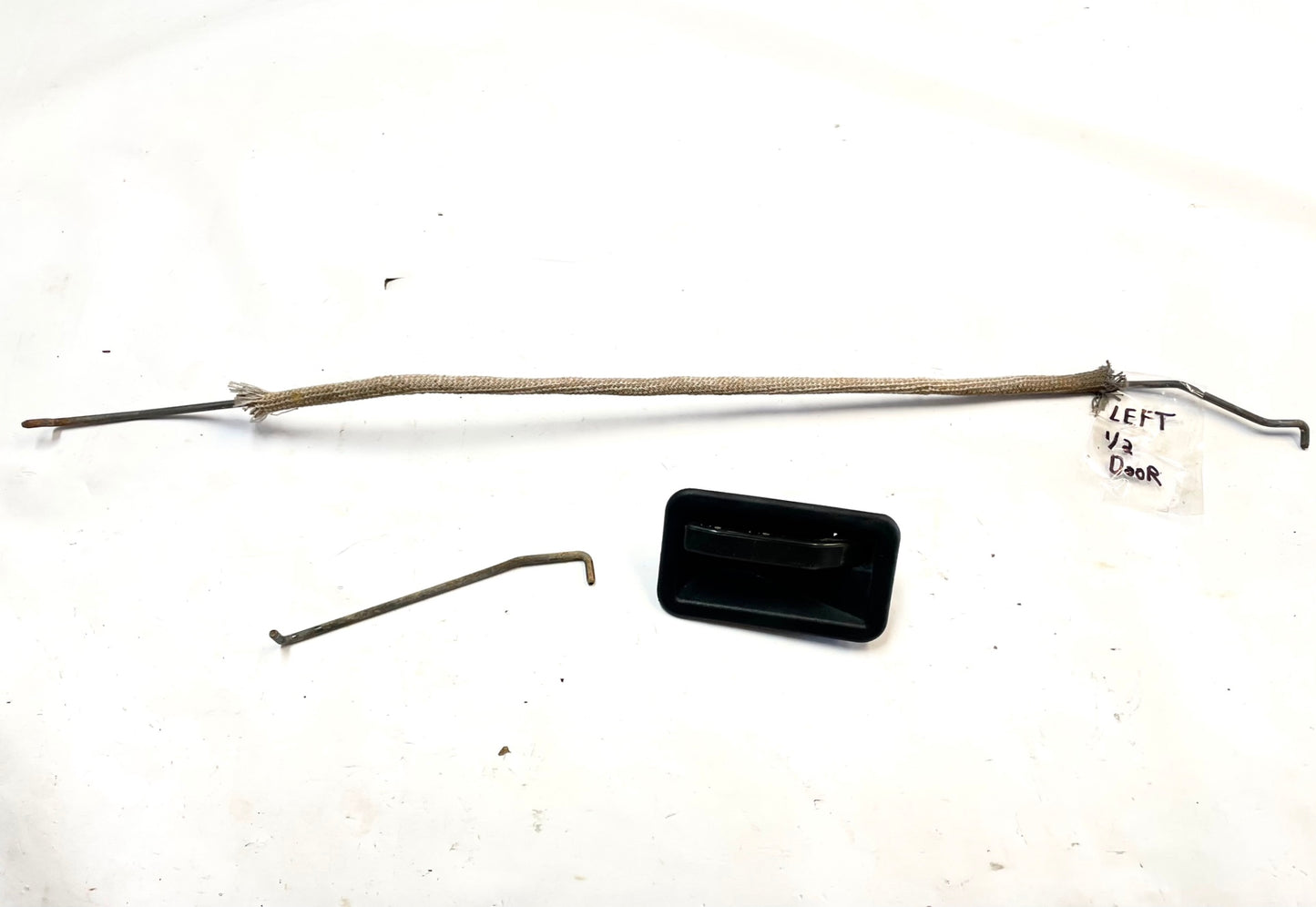 Jeep YJ Wrangler driver side HALF door rods 87 88 89? NO KEY LOCK handle rod