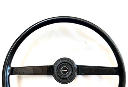 Jeep CJ steering wheel fits 76-86 CJ5 CJ7 CJ8 horn button Factory Black