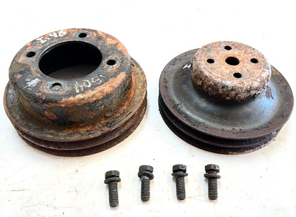 AMC Jeep V8 pulley set fan crank 304 CJ5 CJ7 2 groove 3228284