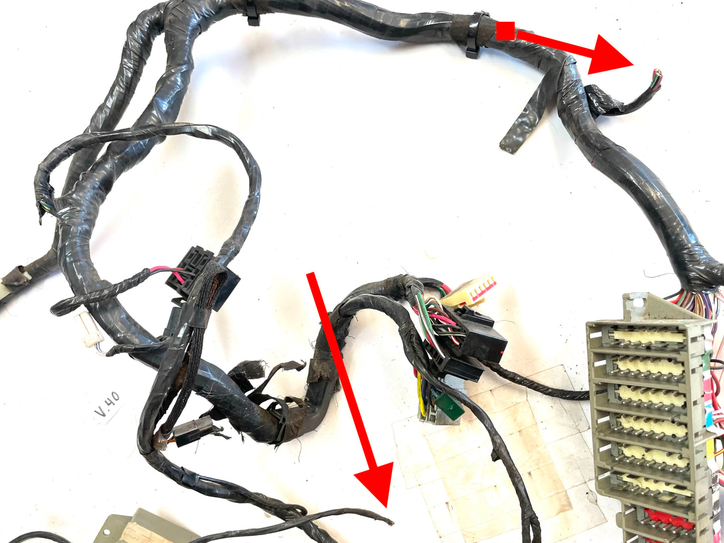 2000 Jeep TJ Wrangler dash n tail light wiring harness 4 cylinder 2.5 manual