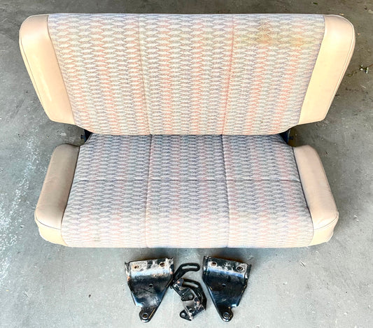 Jeep TJ Wrangler back Seat with brackets Tan Spice factory folding rear 97-02