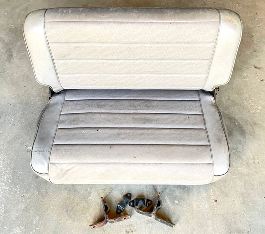 Jeep YJ Wrangler back seat with brackets factory folding CJ7 fold n tumble grey