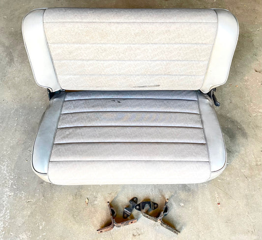 Jeep YJ Wrangler back seat with brackets factory folding CJ7 grey fold n' tumble