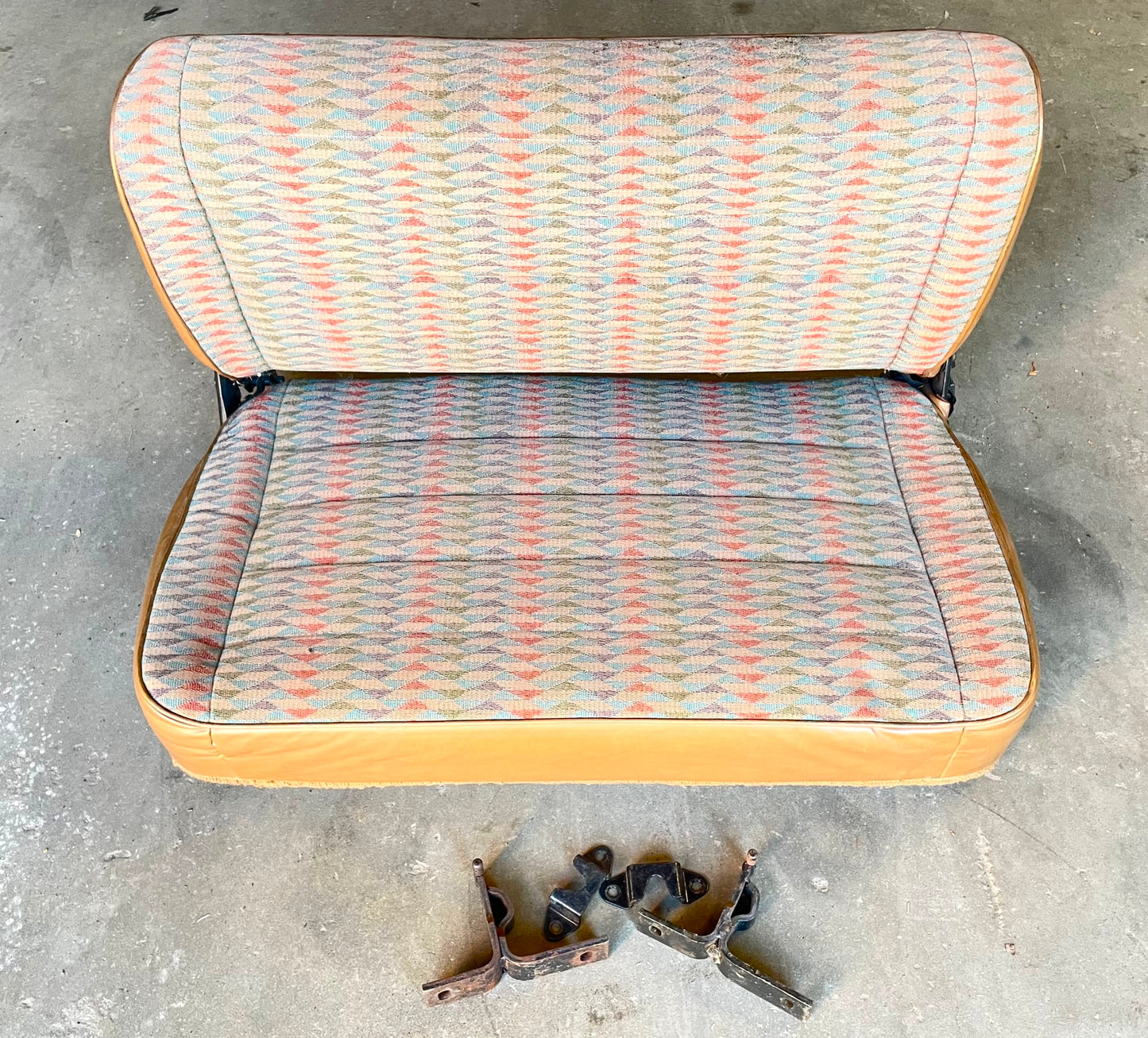 Jeep YJ Wrangler back seat with bracket CJ7 Tan Spice factory folding Rio Grande