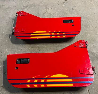 Jeep Half Doors YJ CJ7 Wrangler Factory Steel Door Islander Red FREE SHIPPING