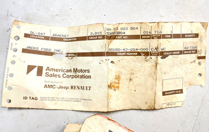 Jeep XJ idler pulley bracket fits 87-90 with no power steering 53003804