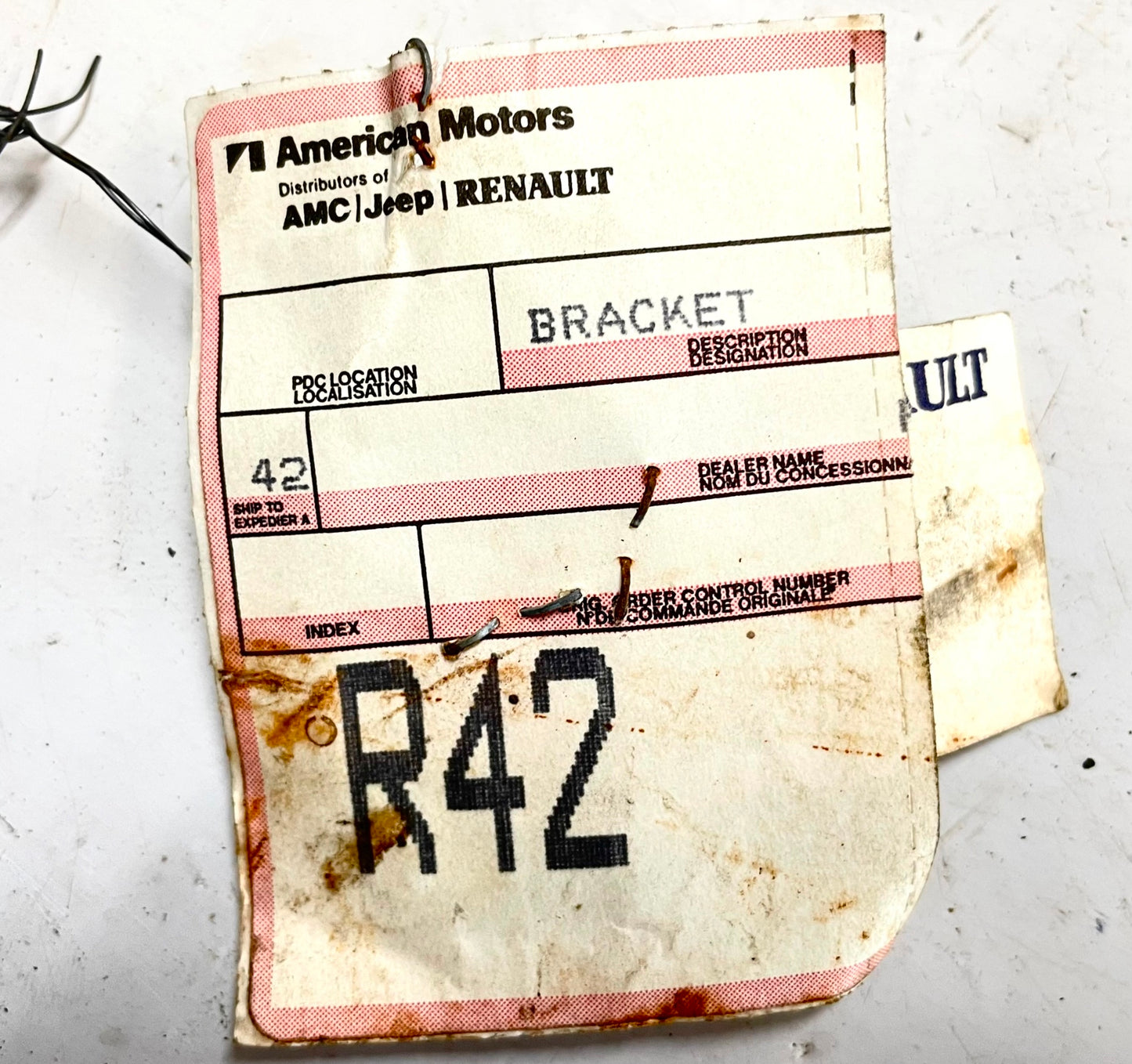 Jeep XJ idler pulley bracket fits 87-90 with no power steering 53003804